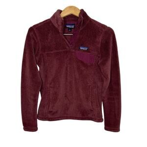 PATAGONIA Women's S Re-Tool Snap-T Fleece Pullover Jacket Polartec Rose Mauve
